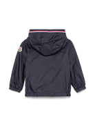 Giacca per neonato Moncler Enfant Granduc blu con bordi a contrasto - Rubino Kids