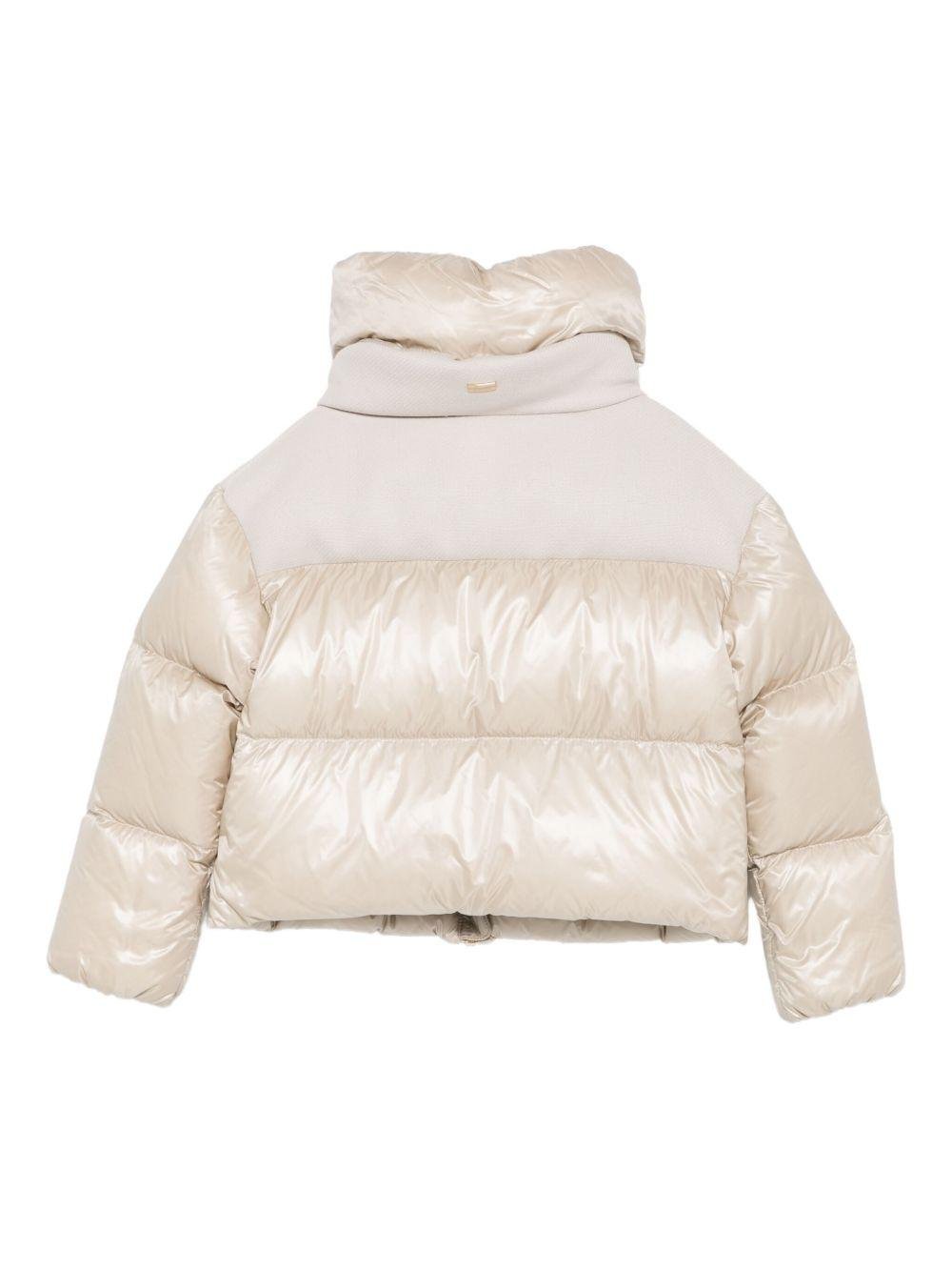 Giacca trapuntata per bambina Herno Kids beige con inserti imbottiti - Rubino Kids