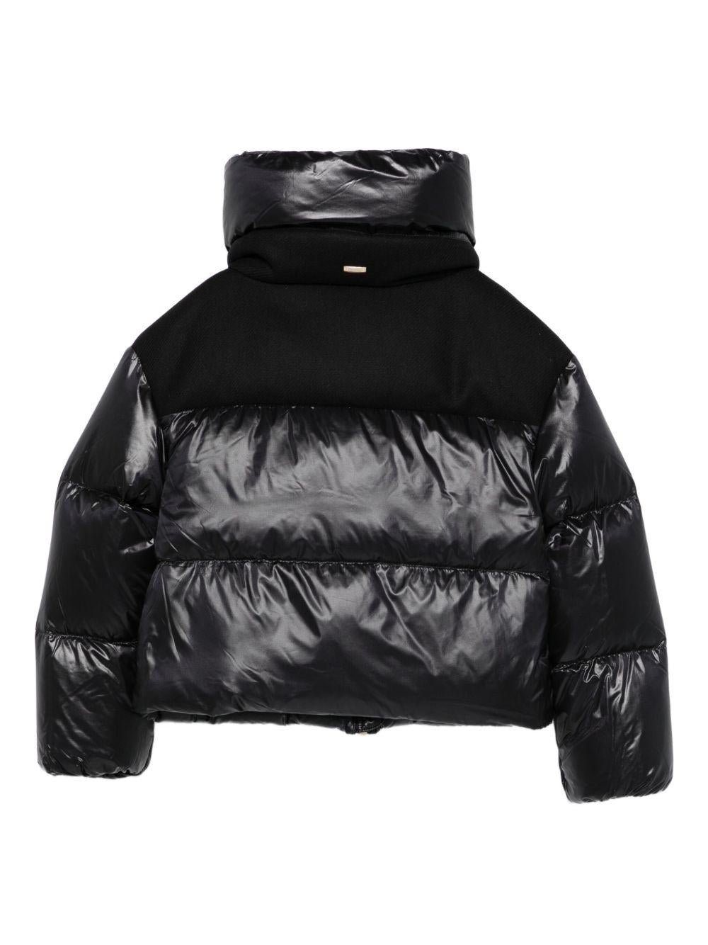 Giacca trapuntata per bambina Herno Kids nero con inserti imbottiti - Rubino Kids