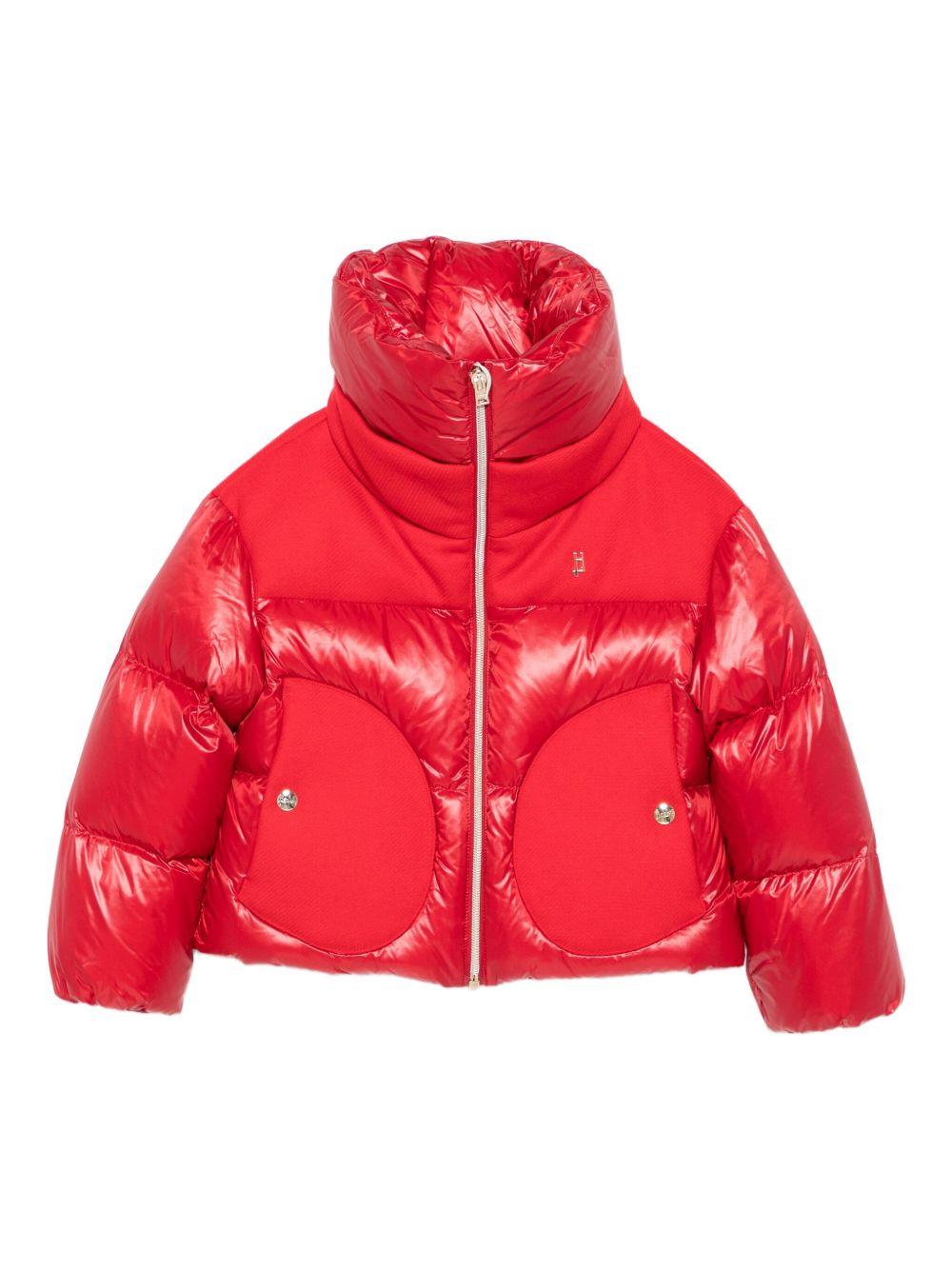 Giacca trapuntata per bambina Herno Kids rosso con inserti imbottiti - Rubino Kids