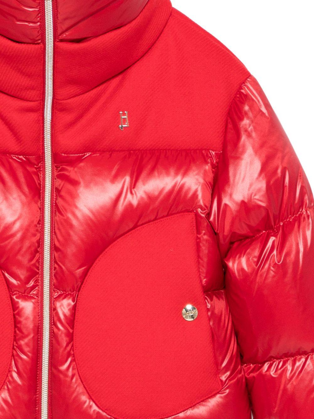 Giacca trapuntata per bambina Herno Kids rosso con inserti imbottiti - Rubino Kids