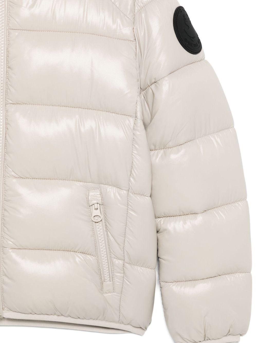 Giacca trapuntata per bambino Save The Duck Kids beige con cappuccio - Rubino Kids