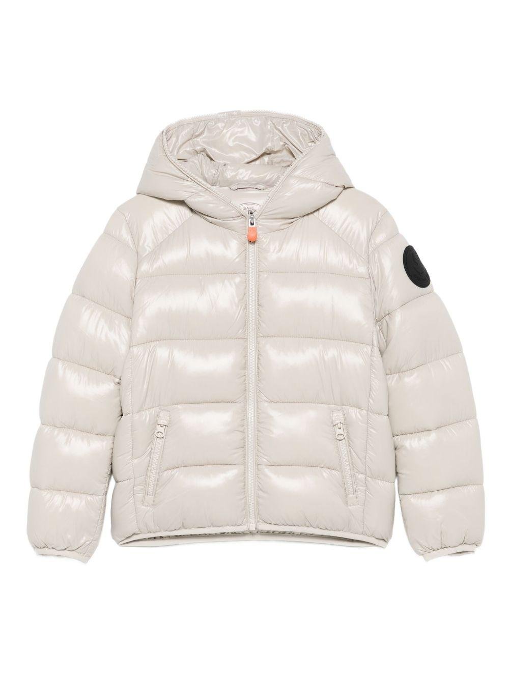 Giacca trapuntata per bambino Save The Duck Kids beige con cappuccio - Rubino Kids