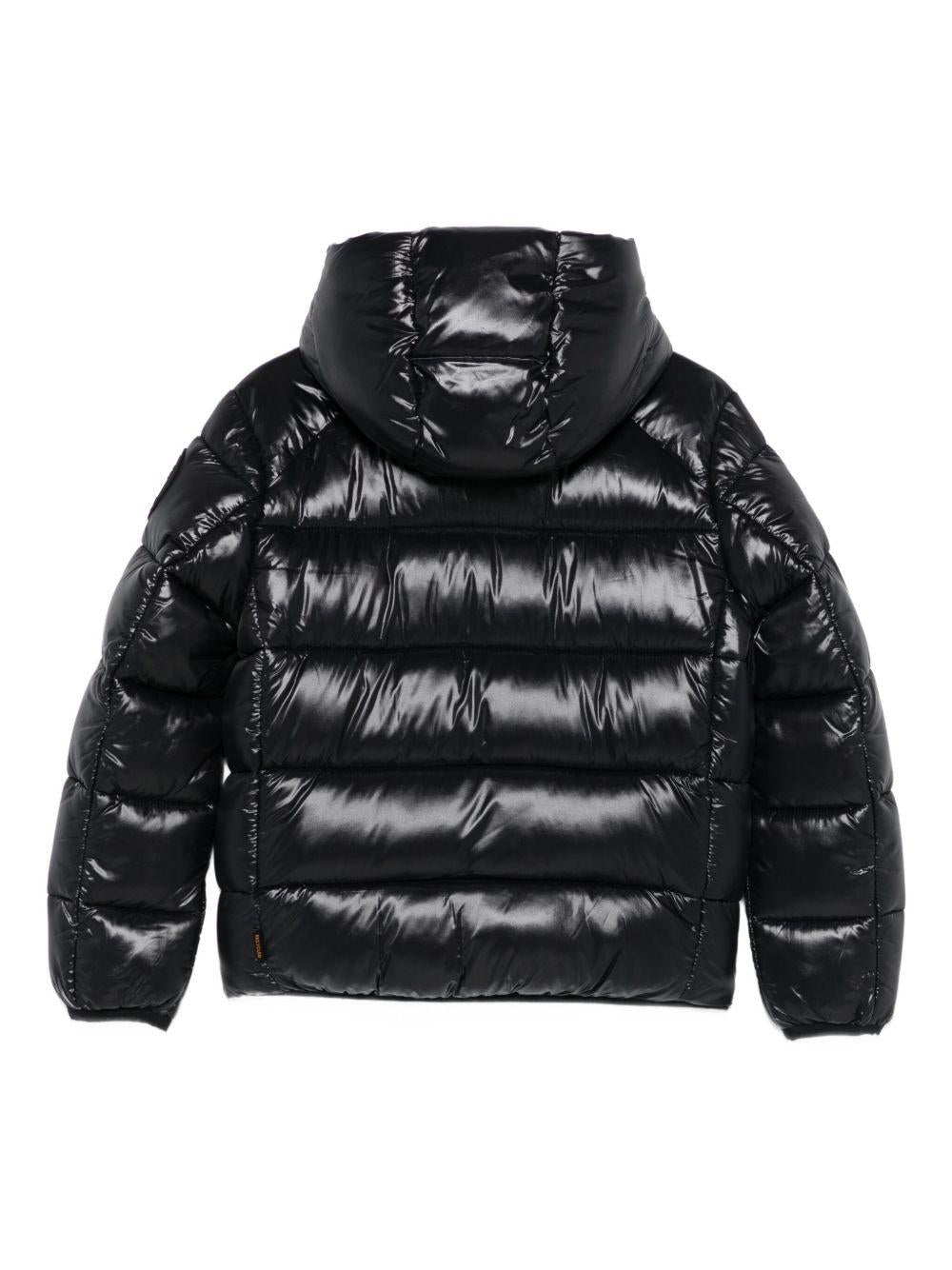 Giacca trapuntata per bambino Save The Duck Kids nero con cappuccio - Rubino Kids