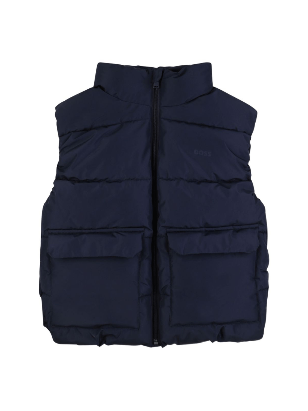 Gilet imbottito per bambino BOSS Kids blu con collo alto - Rubino Kids