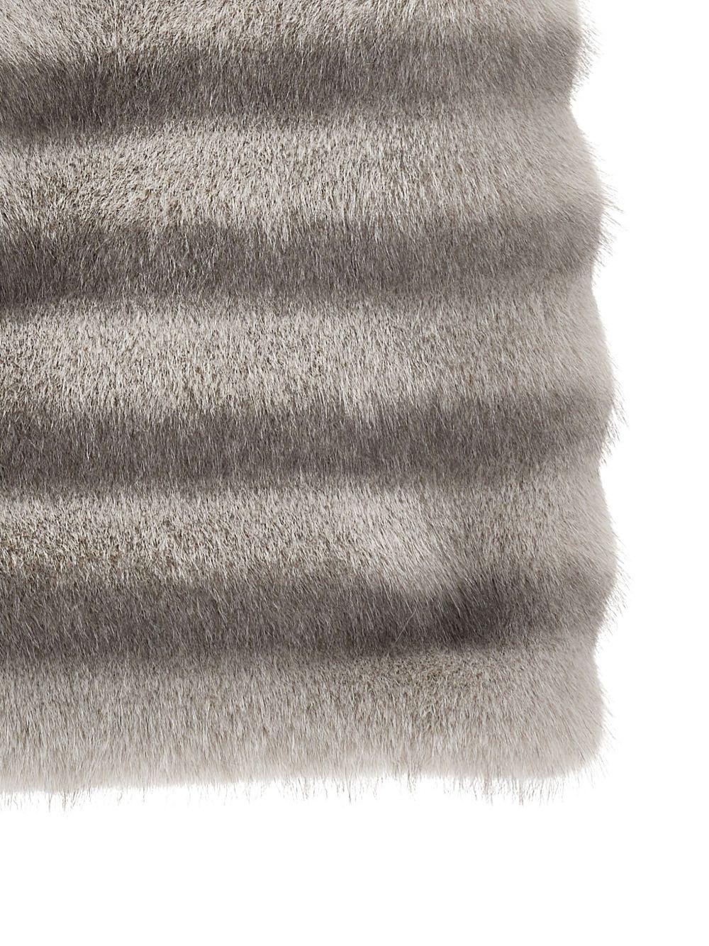 Gilet in eco - pelliccia per bambina Monnalisa grigio effetto volpe - Rubino Kids