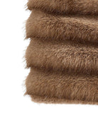 Gilet in eco - pelliccia per bambina Monnalisa marrone effetto volpe - Rubino Kids