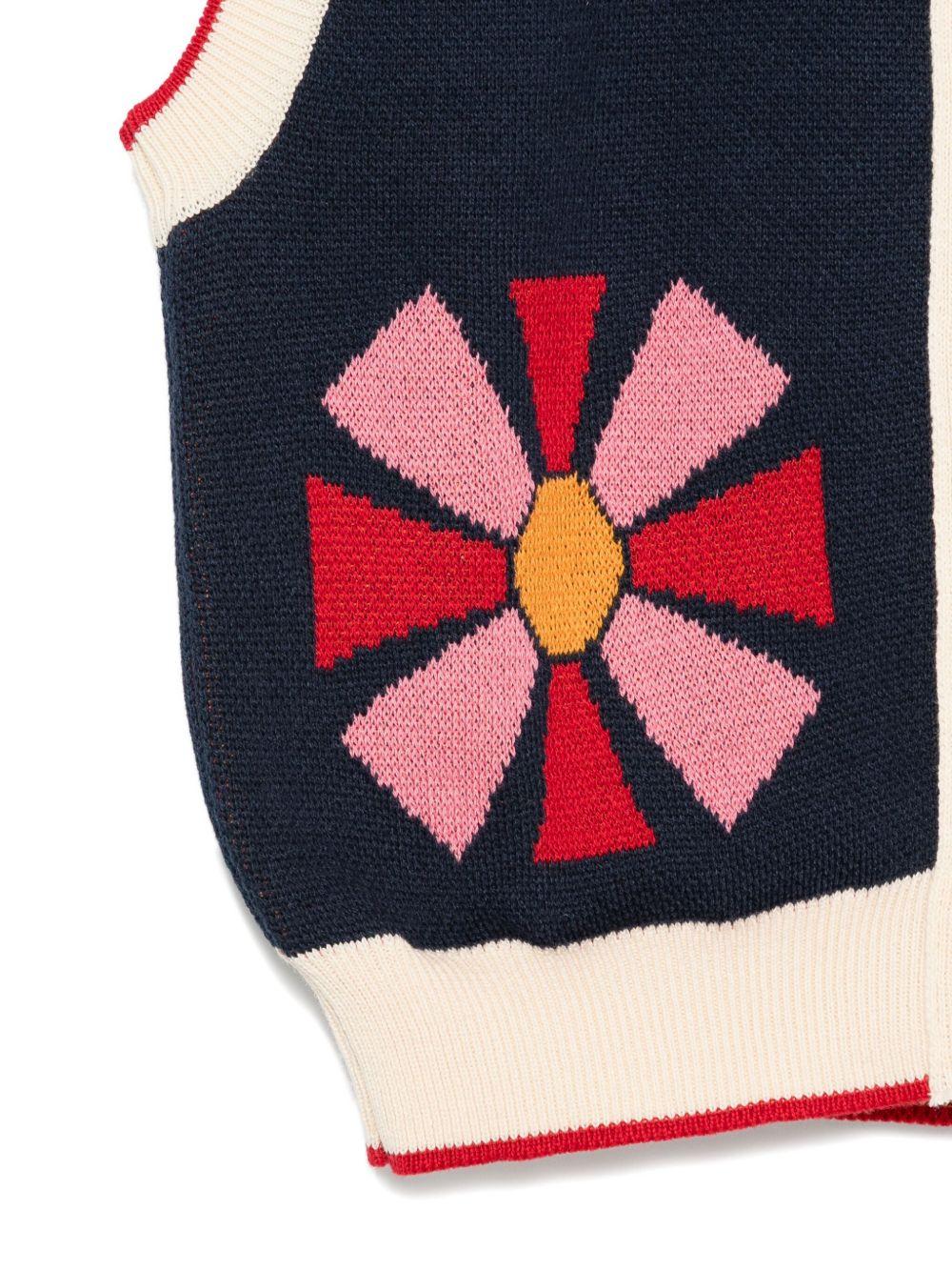 Gilet per bambina Bobo Choses blu con motivo floreale - Rubino Kids