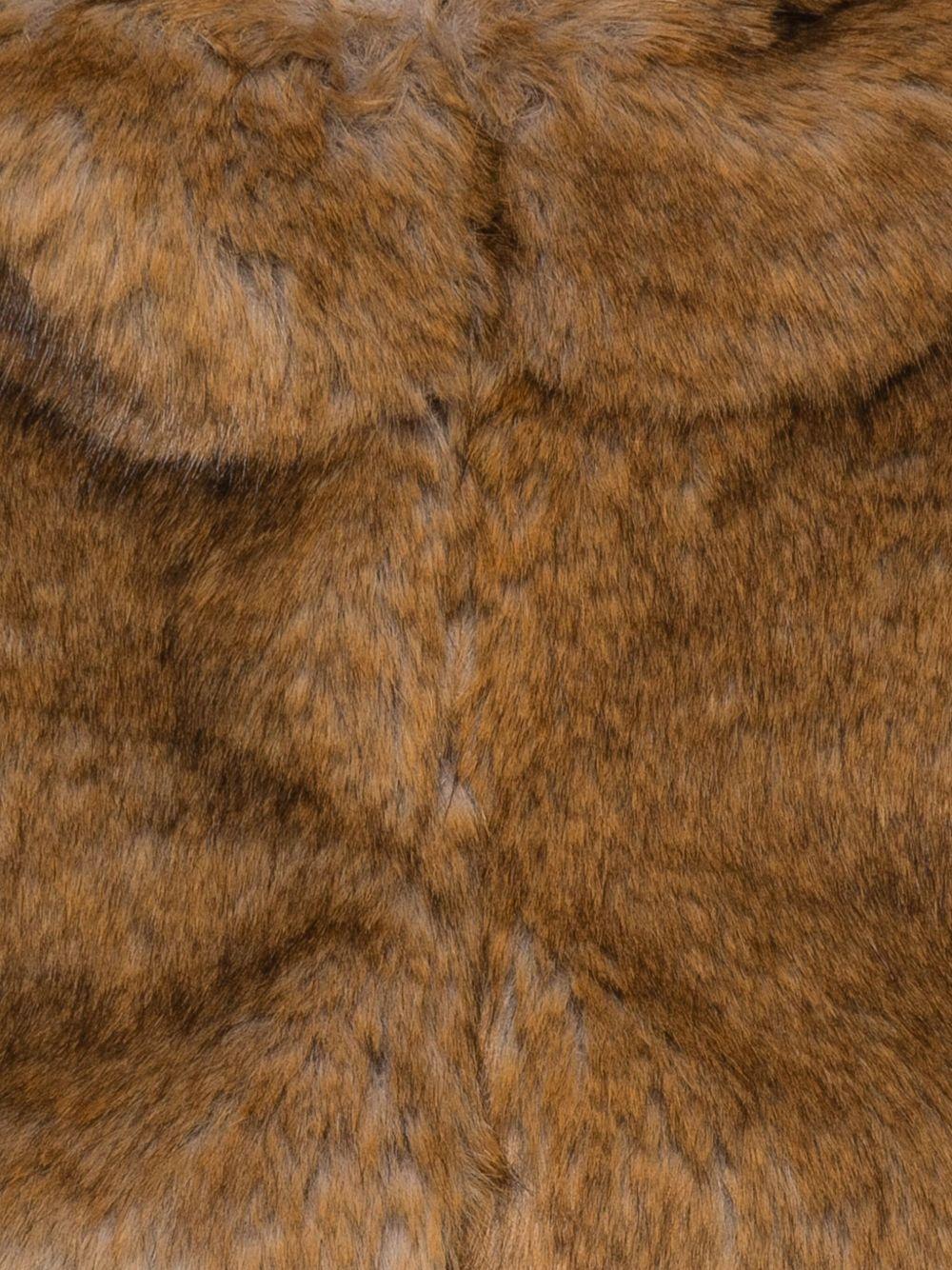 Gilet per bambina Douuod Kids marrone con cappuccio - Rubino Kids