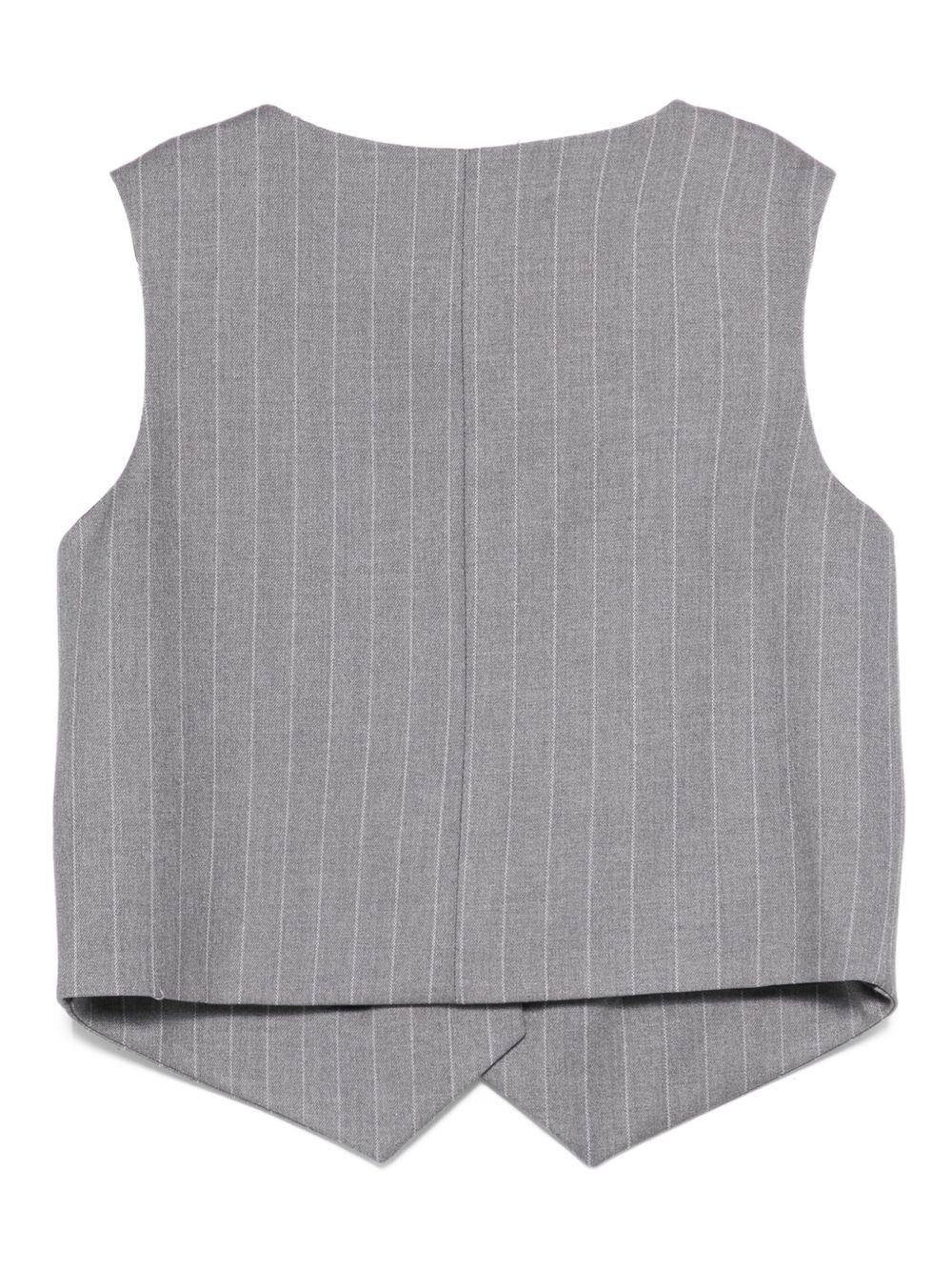 Gilet per bambina John Richmond Junior grigio gessato - Rubino Kids