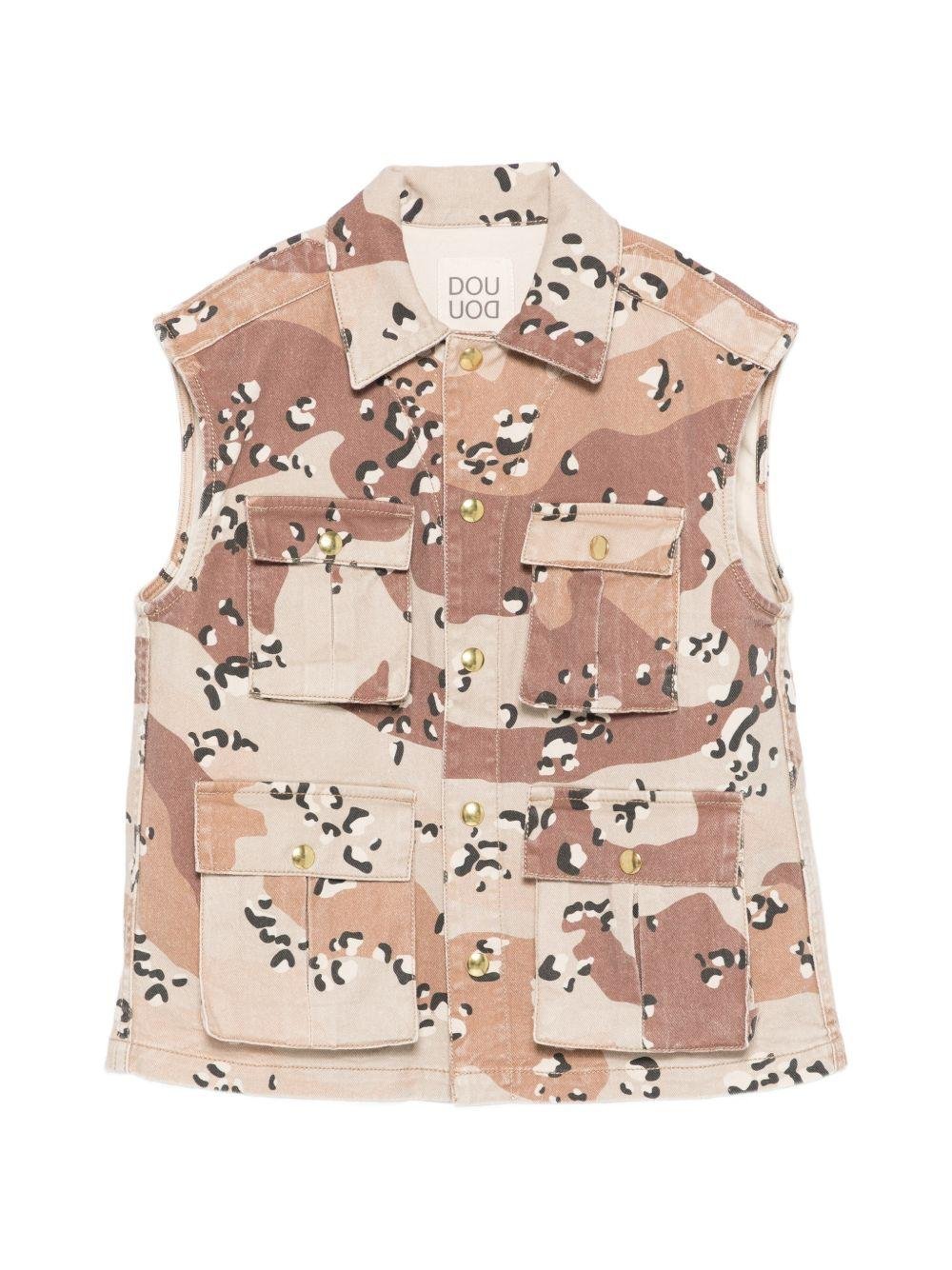 Gilet per bambini Douuod Kids multicolor con stampa camouflage - Rubino Kids