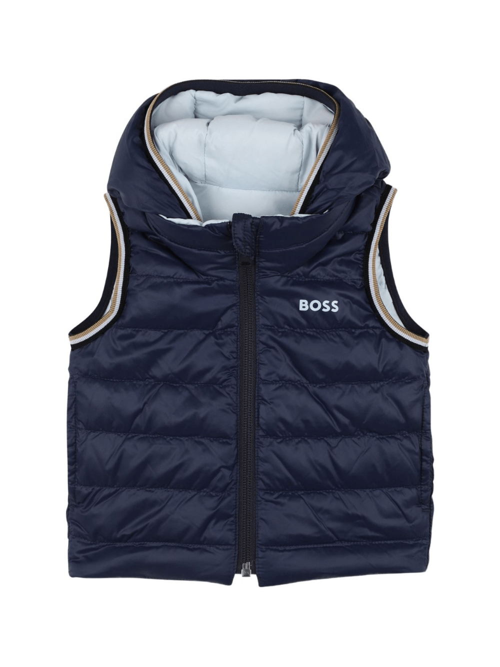 Gilet per bambino Boss Kids blu con design reversibile - Rubino Kids