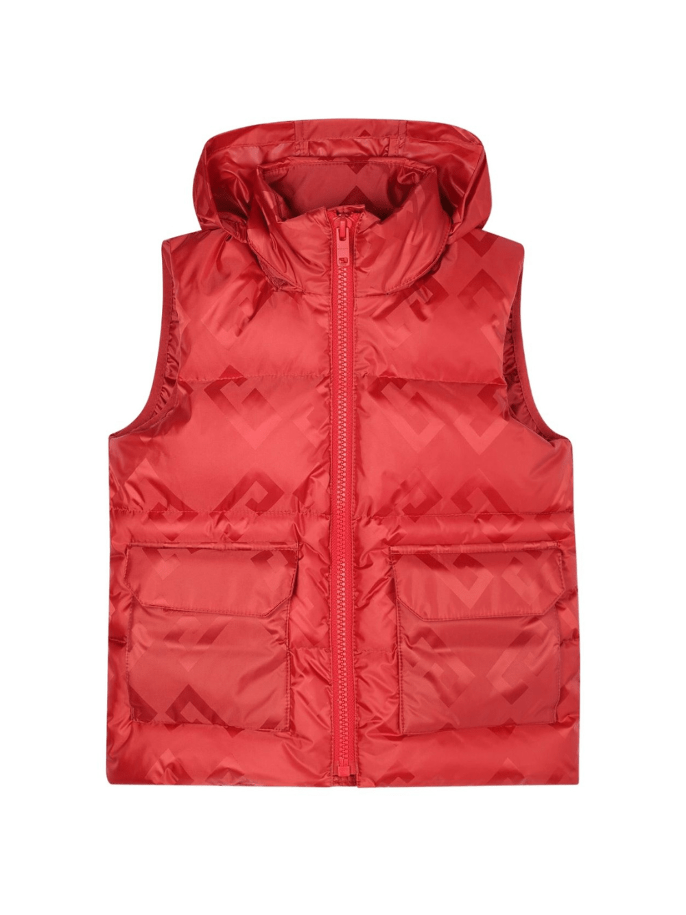 Gilet per bambino Givenchy Kids rosso con motivo con logo jacquard - Rubino Kids