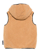 Gilet per bambino Moschino Kids marrone con toppa orsetto - Rubino Kids