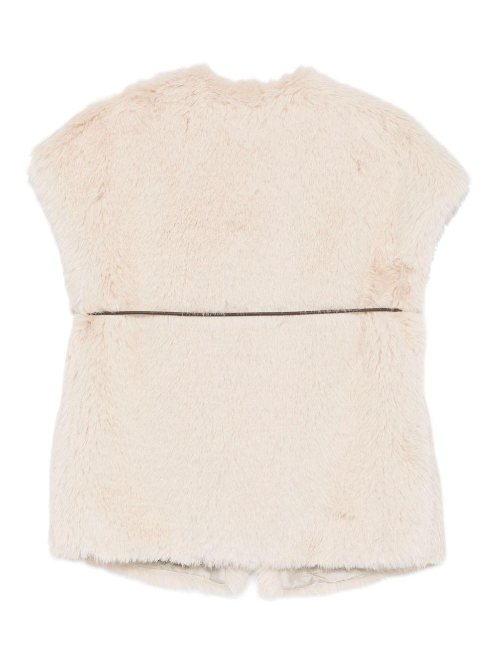 Gilet per donna Alysi beige con scollo a V - Rubino Kids