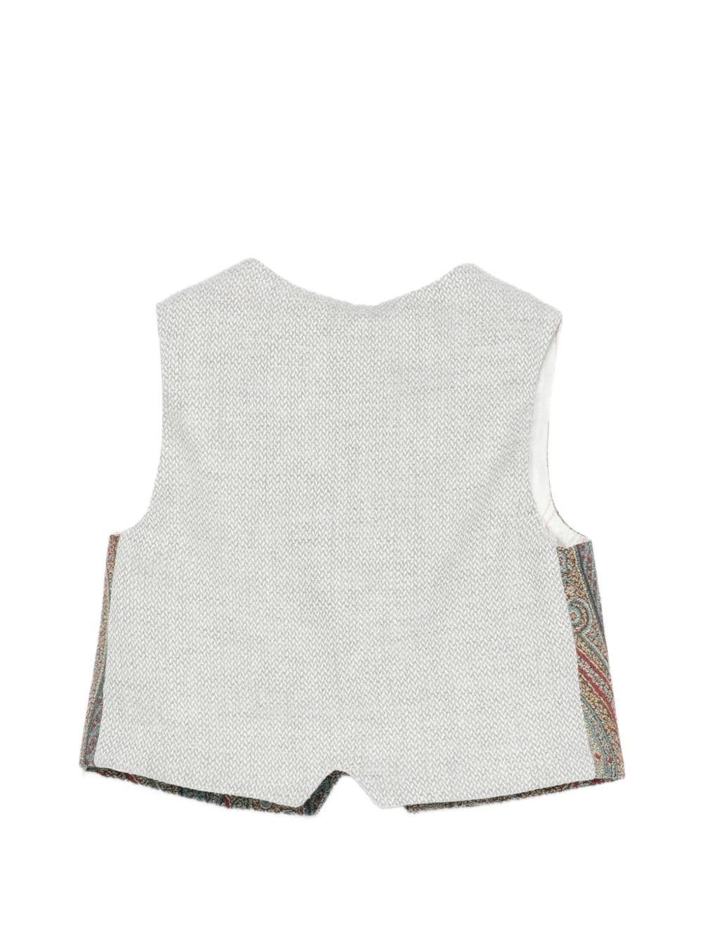 Gilet per neonato Etro Kids multicolore con bottoni paisley - Rubino Kids