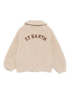 Giubbino Abel Jr Teddy per bambino MC2 Saint Barth Kids beige con collo a punta - Rubino Kids