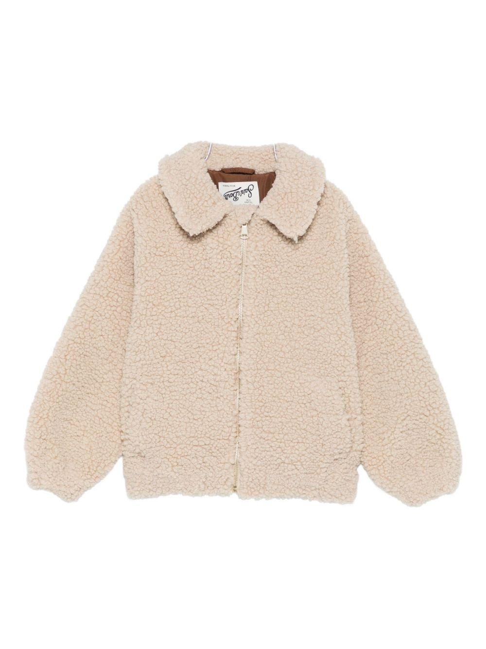 Giubbino Abel Jr Teddy per bambino MC2 Saint Barth Kids beige con collo a punta - Rubino Kids