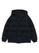 Giubbino Baxter P Jr Flannel per bambino MC2 Saint Barth Kids blu con stampa grafica sul retro - Rubino Kids