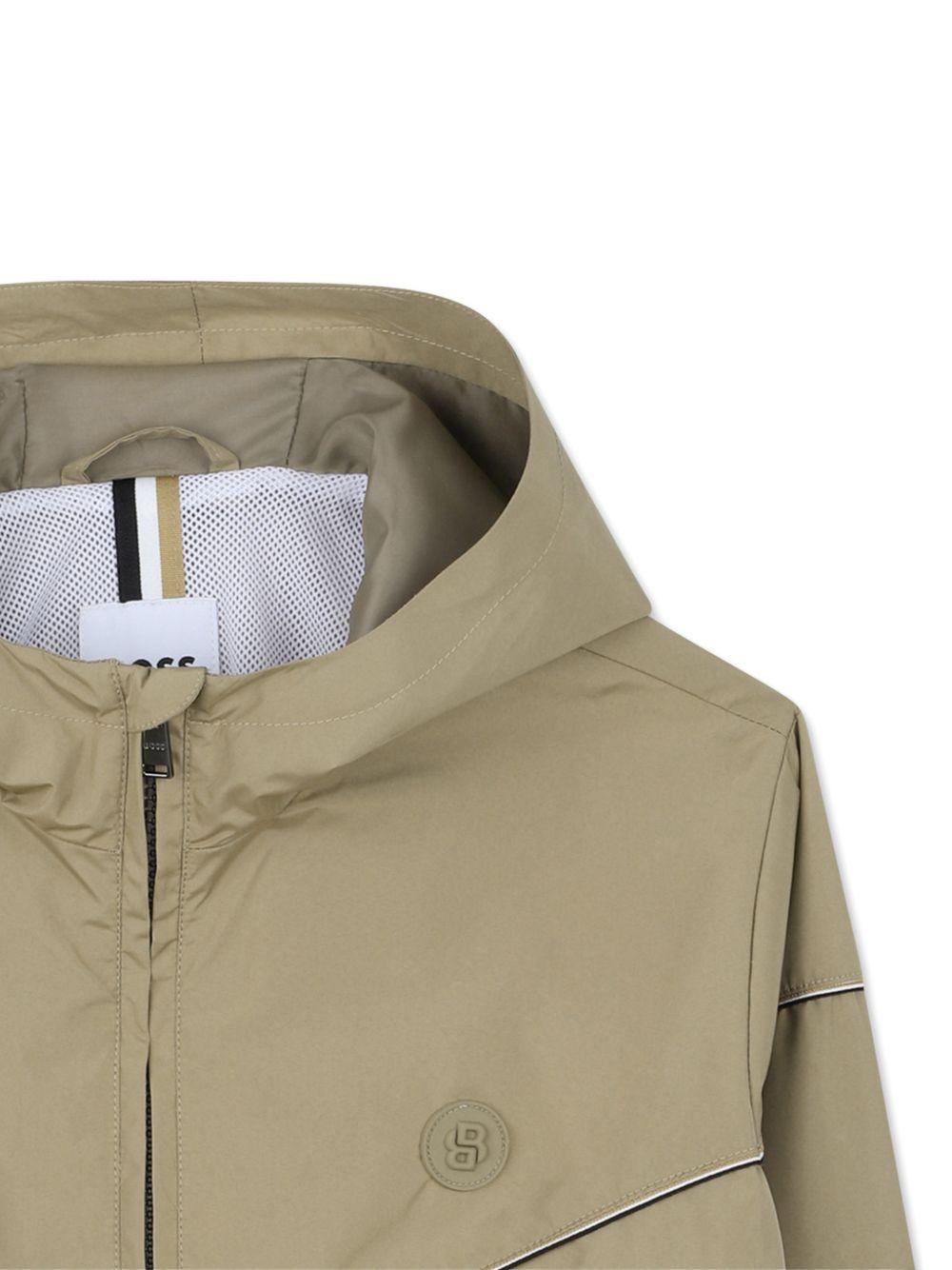 Giubbino da bambino Boss Kids beige con cappuccio e zip - Rubino Kids