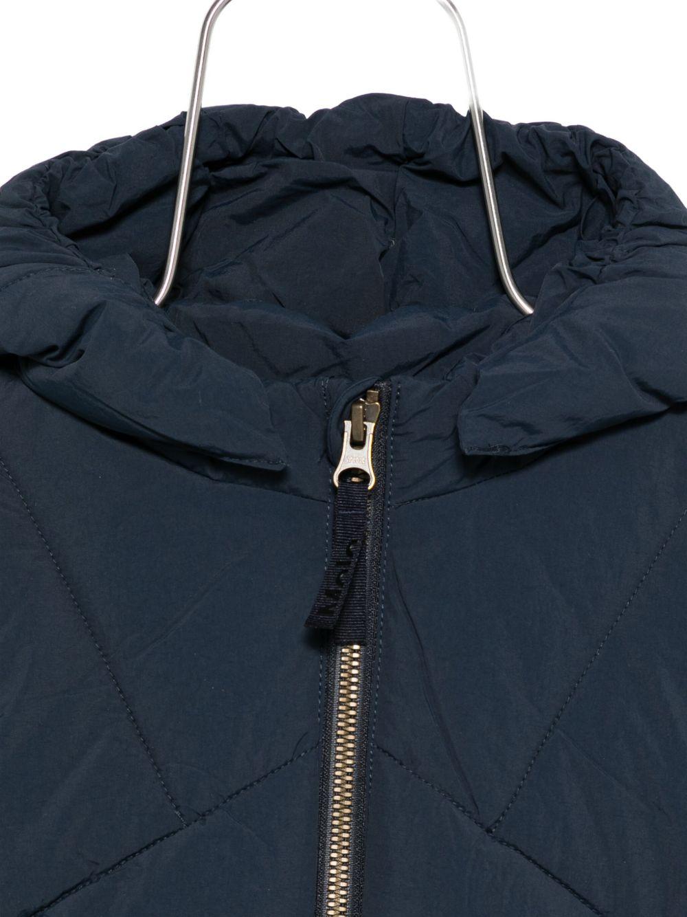 Giubbino Harpo per neonato Molo blu con stampa smile sul retro - Rubino Kids