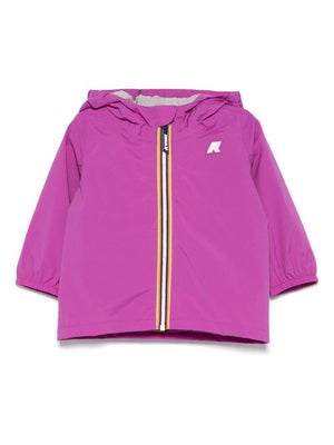 K Way Kids purple Jack jacket for baby girls with elasticated hems