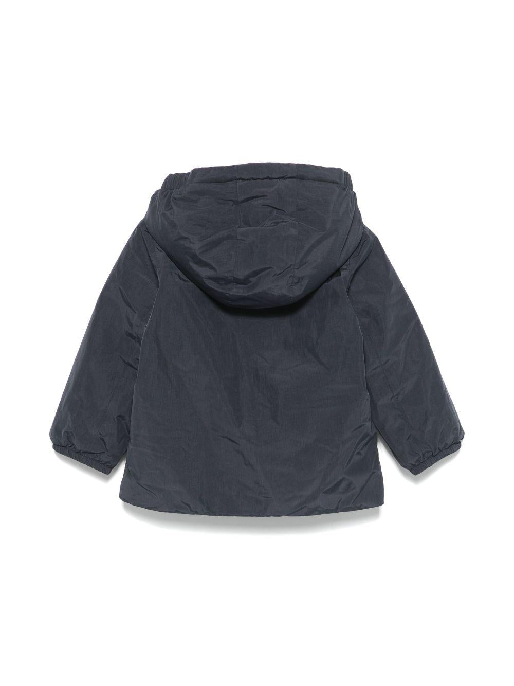 Giubbino Jack per neonato K - Way Kids blu con applicazione con logo sul petto - Rubino Kids