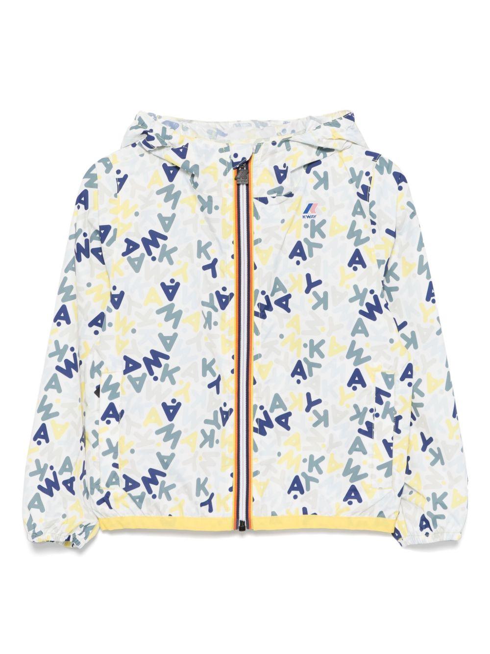 Giubbino Le Vrai per bambino K Way Kids bianco con cappuccio ampio - Rubino Kids