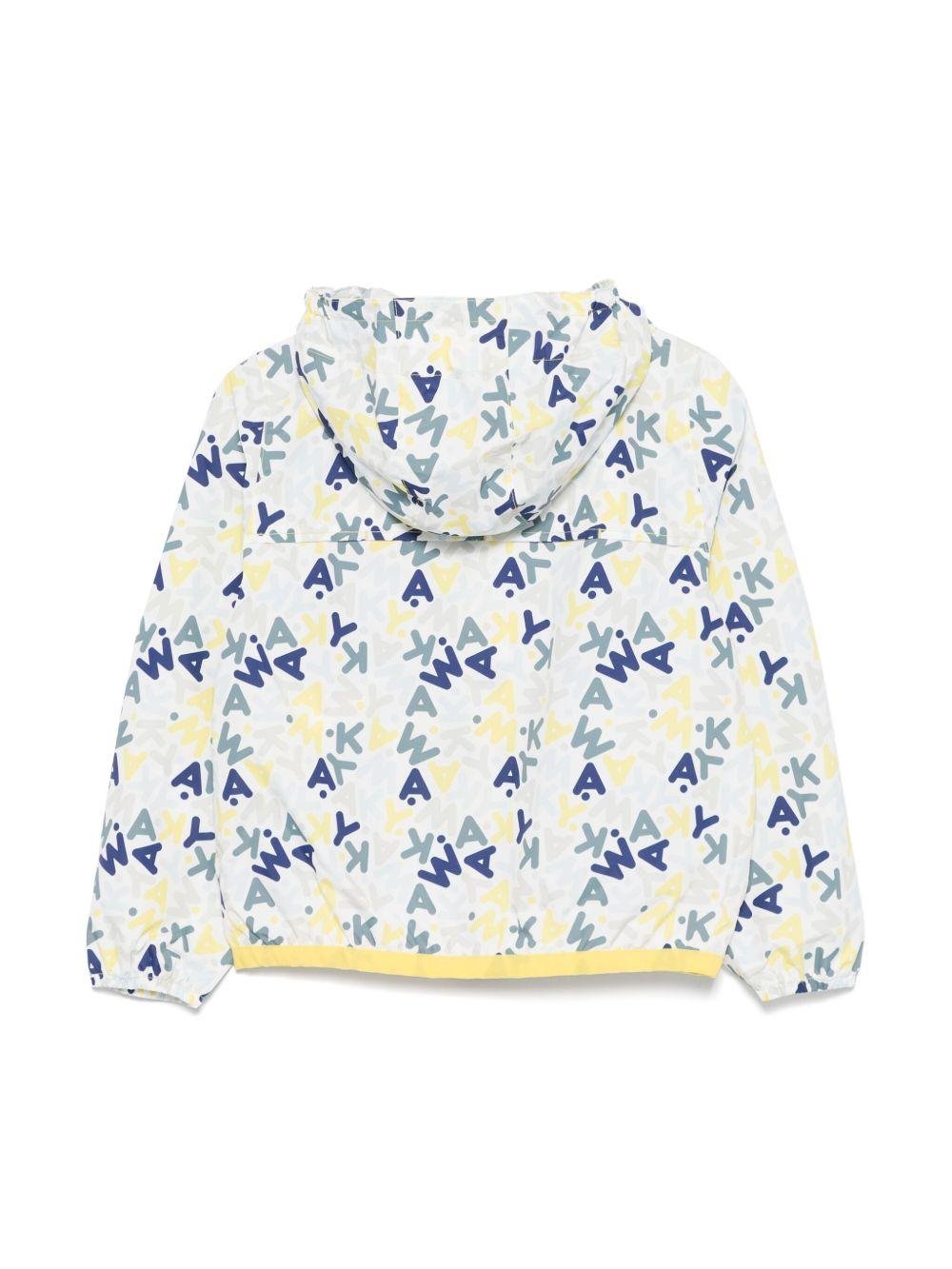 Giubbino Le Vrai per bambino K Way Kids bianco con cappuccio ampio - Rubino Kids