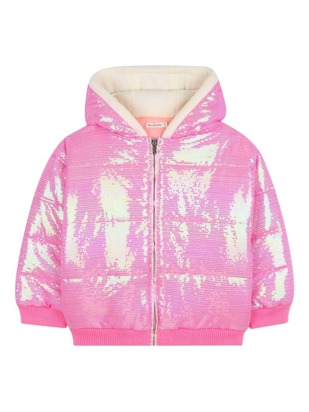 Giubbino per bambina Billieblush rosa con paillettes - Rubino Kids
