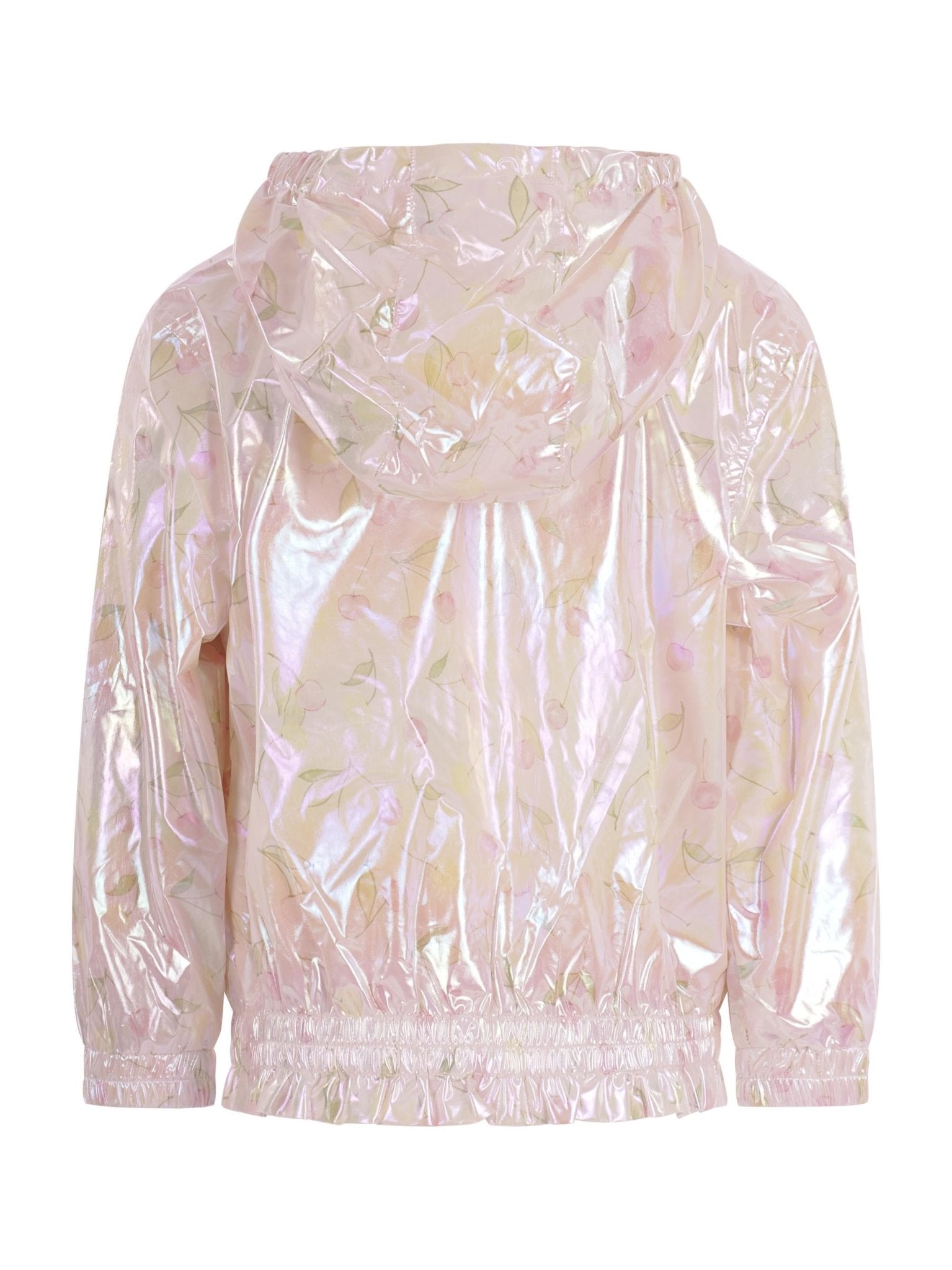 Giubbino per bambina Bonpoint rosa con stampa ciliegie - Rubino Kids