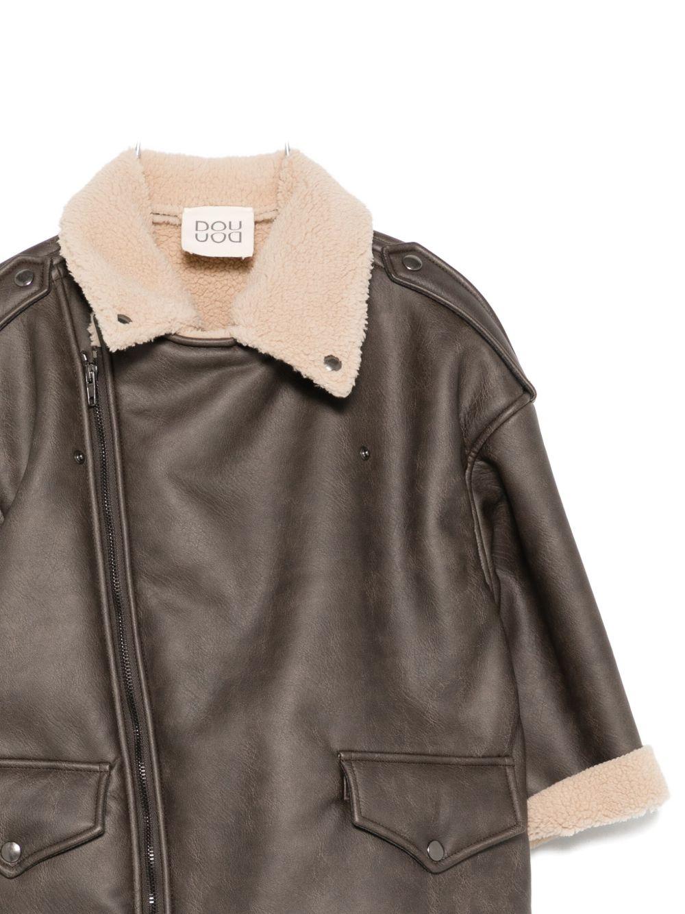 Giubbino per bambina Douuod Kids marrone con zip frontale - Rubino Kids