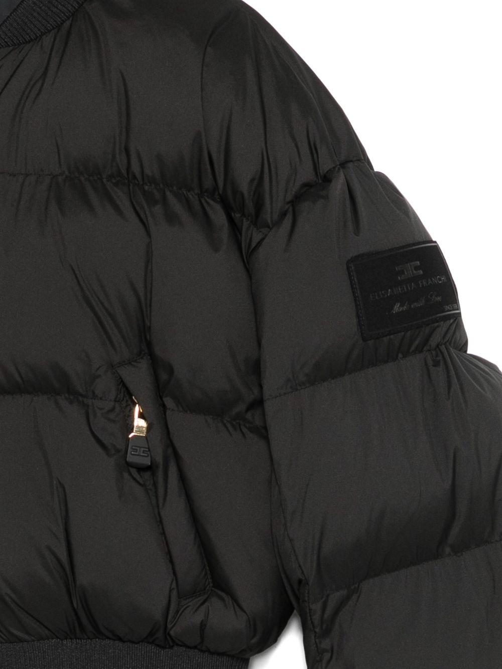 Giubbino per bambina Elisabetta Franchi La Mia Bambina nero con design trapuntato - Rubino Kids