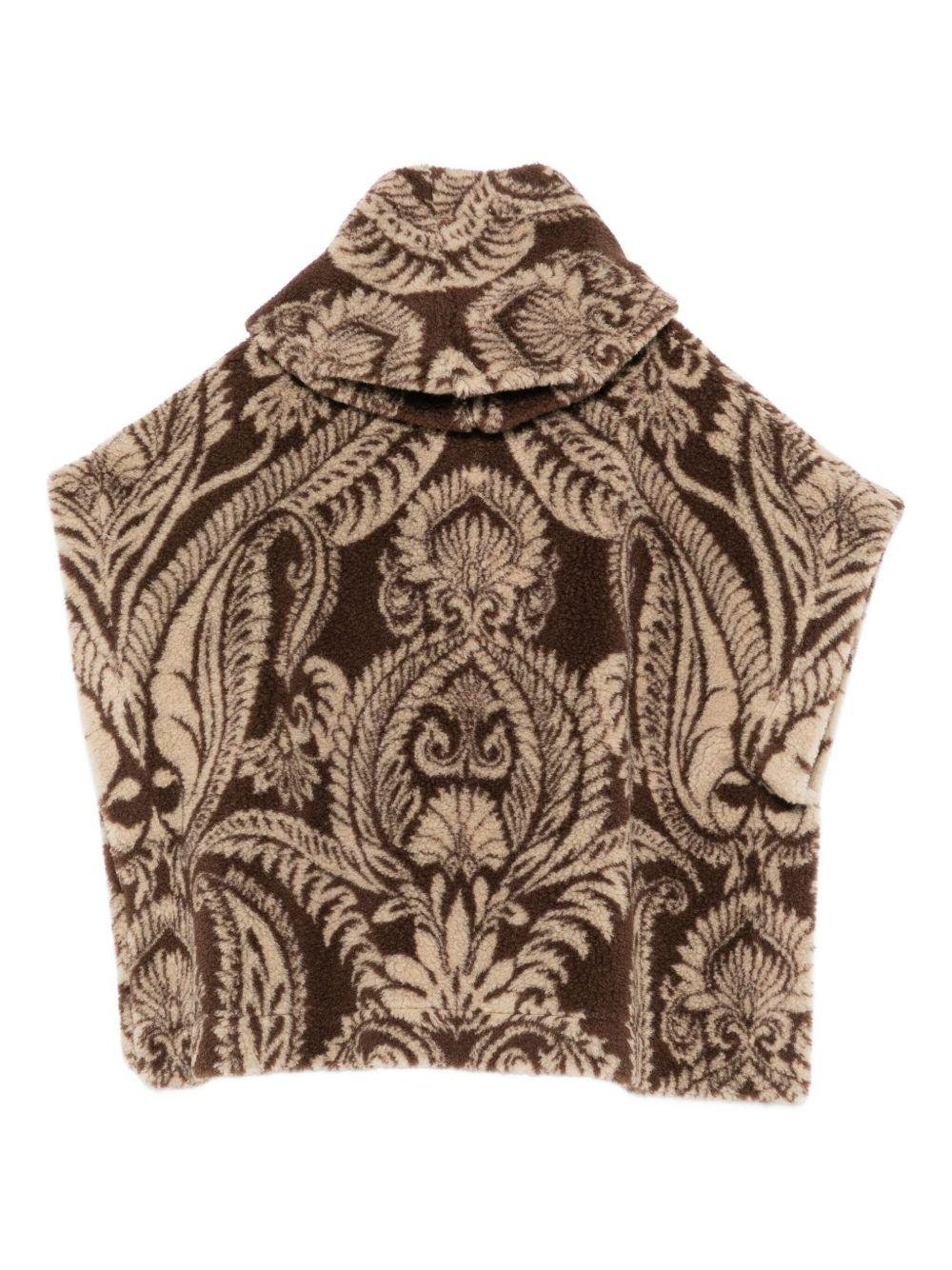 Giubbino per bambina Etro Kids marrone con motivo paisley - Rubino Kids