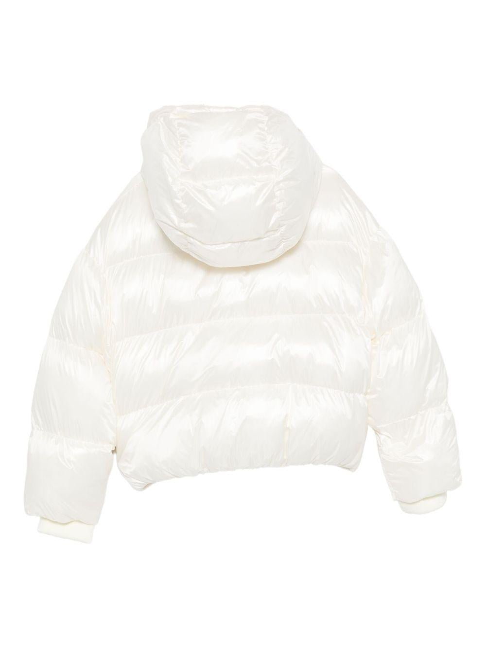 Giubbino per bambina Moschino Kids biancocon ricamo Teddy - Rubino Kids