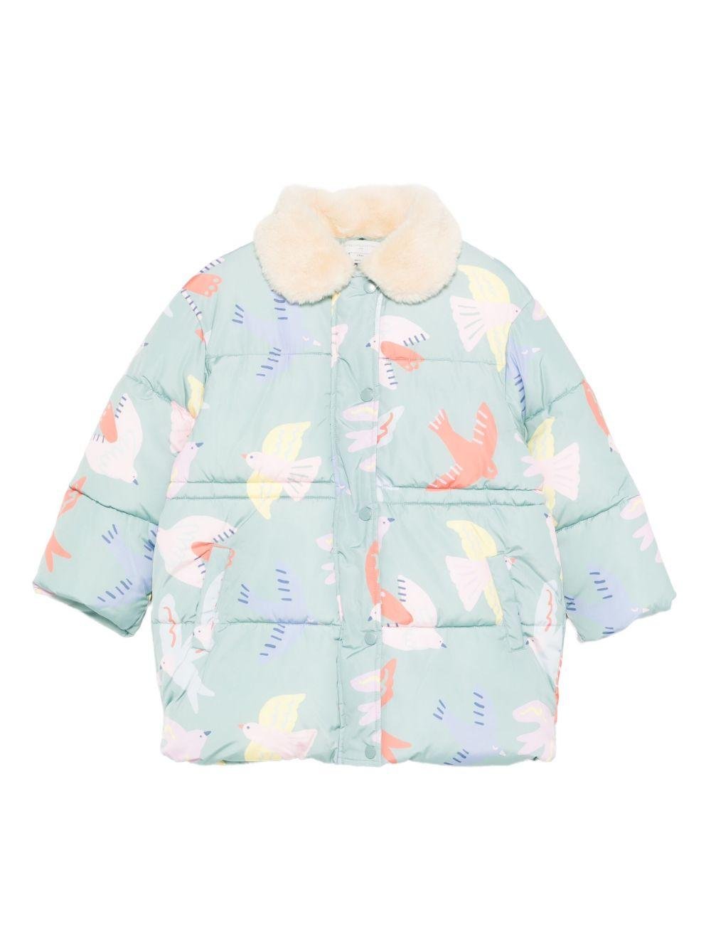 Giubbino per bambina Stella McCartney Kids azzurro con design trapuntato - Rubino Kids