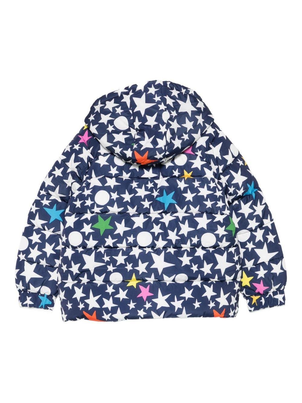 Giubbino per bambina Stella McCartney Kids blu con motivo a stelle - Rubino Kids
