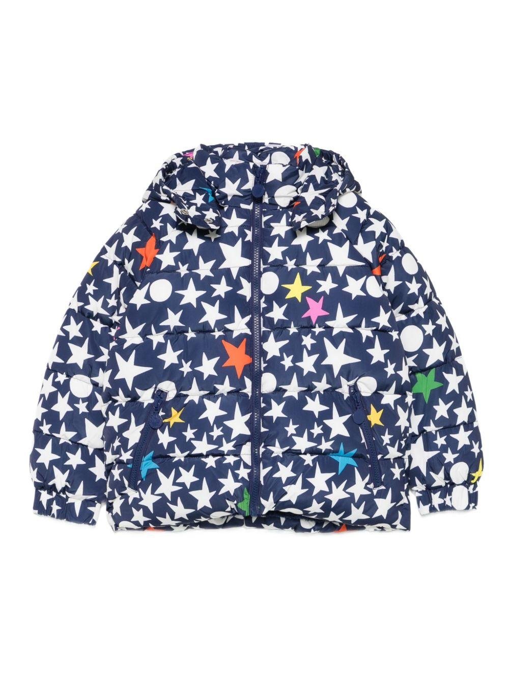 Giubbino per bambina Stella McCartney Kids blu con motivo a stelle - Rubino Kids