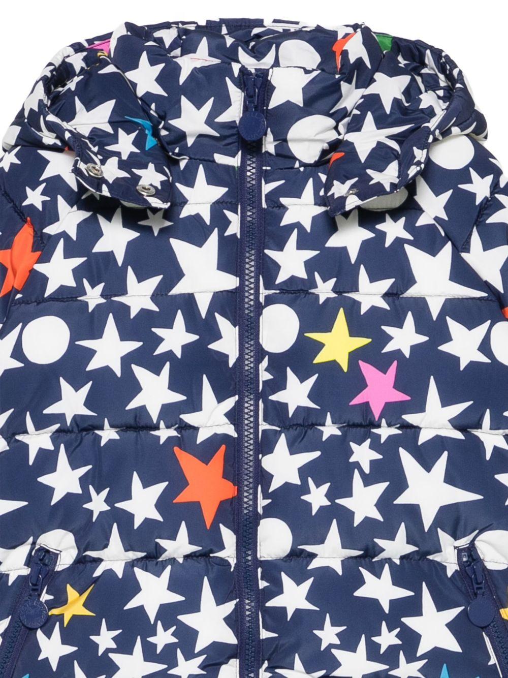 Giubbino per bambina Stella McCartney Kids blu con motivo a stelle - Rubino Kids
