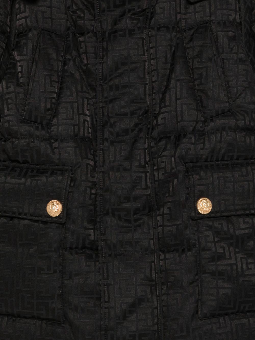 Giubbino per bambino Balmain Kids nero con design trapuntato - Rubino Kids