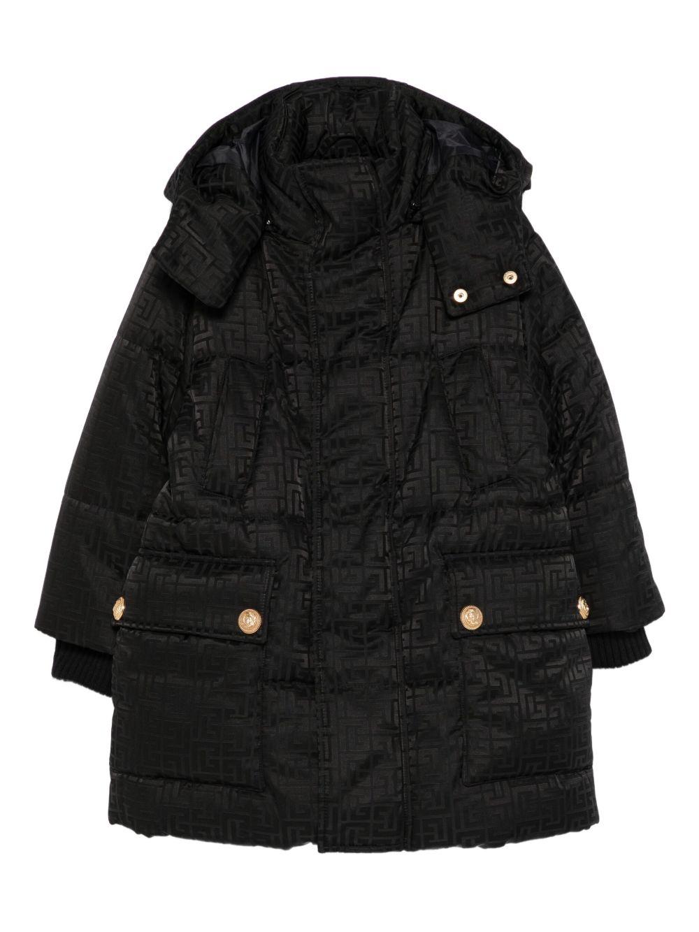 Giubbino per bambino Balmain Kids nero con design trapuntato - Rubino Kids