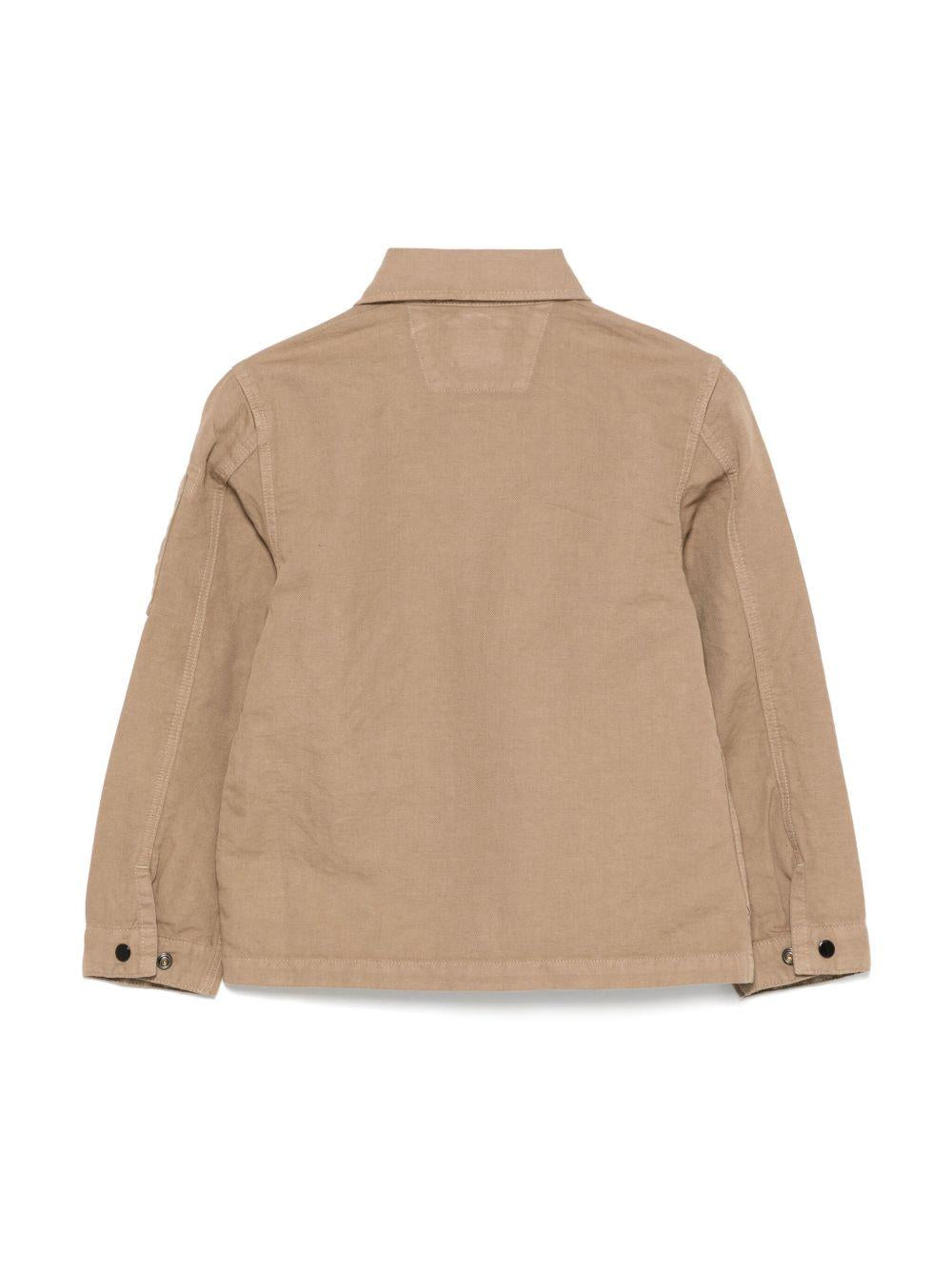 Giubbino per bambino C.P. Company Kids marrone con logo - Rubino Kids