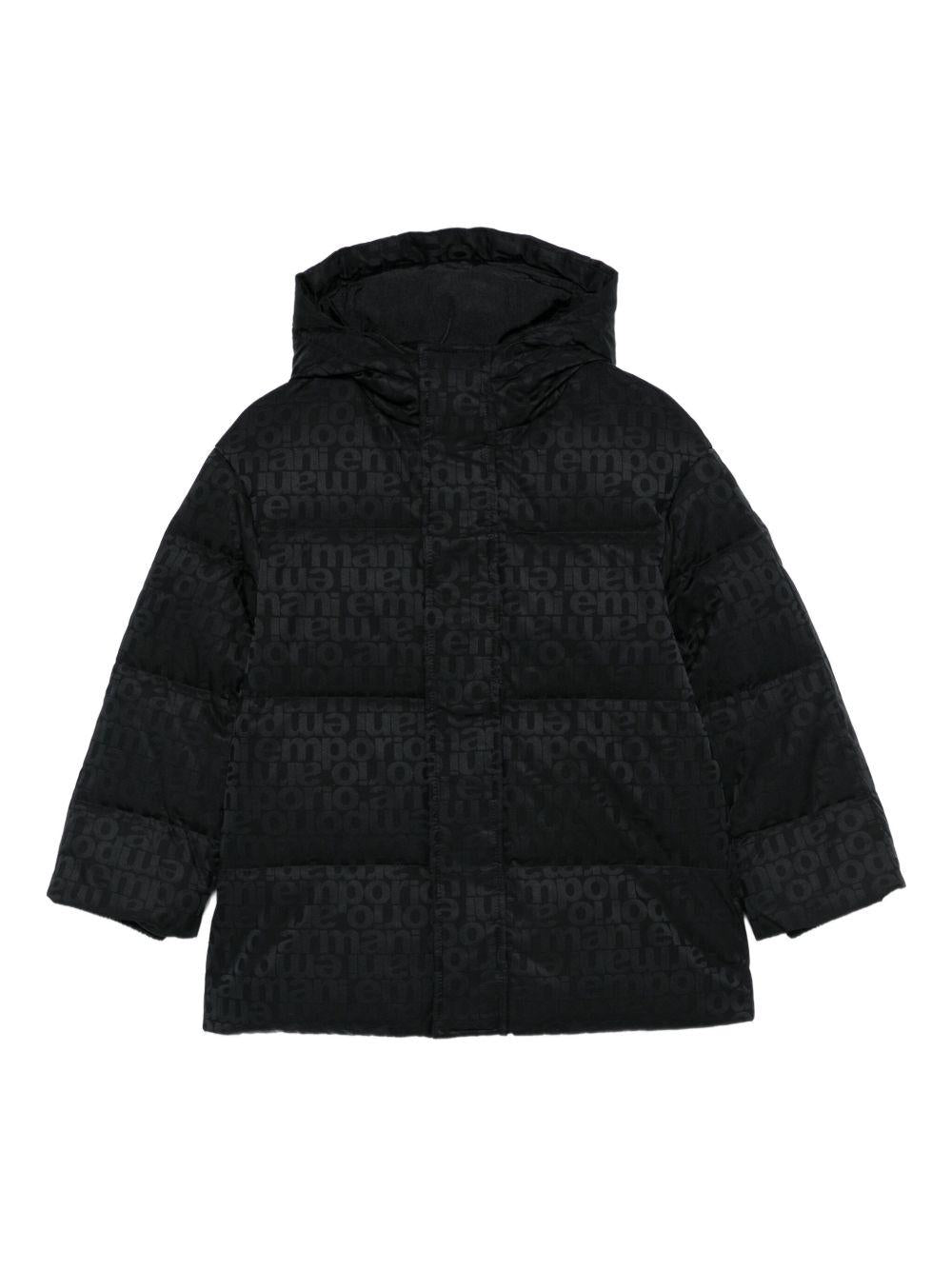 Giubbino per bambino Emporio Armani Kids nero con design trapuntato - Rubino Kids