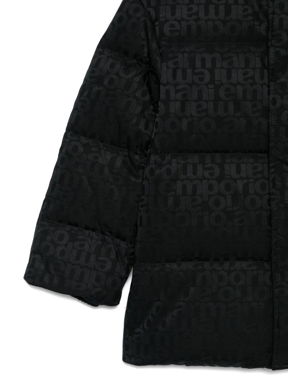 Giubbino per bambino Emporio Armani Kids nero con design trapuntato - Rubino Kids