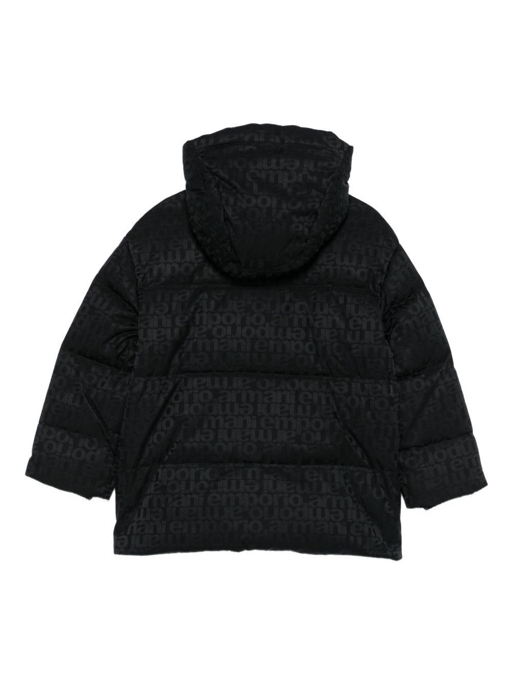 Giubbino per bambino Emporio Armani Kids nero con design trapuntato - Rubino Kids