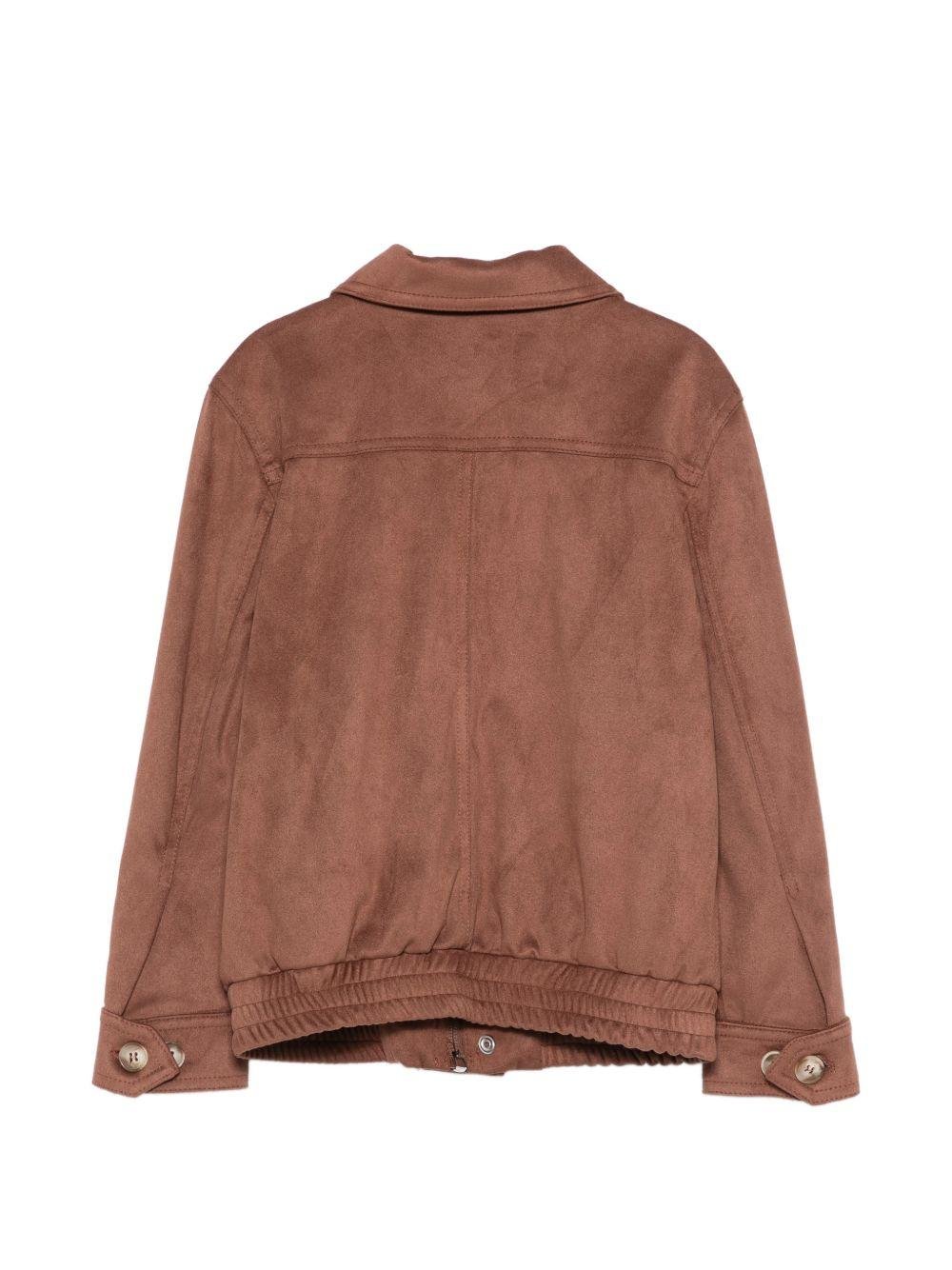 Giubbino per bambino Fay Kids marrone con colletto a punta - Rubino Kids