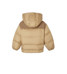 Giubbino per bambino Fendi Kids beige con logo FF sulle spalle - Rubino Kids