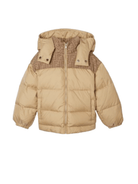 Giubbino per bambino Fendi Kids beige con logo FF sulle spalle - Rubino Kids