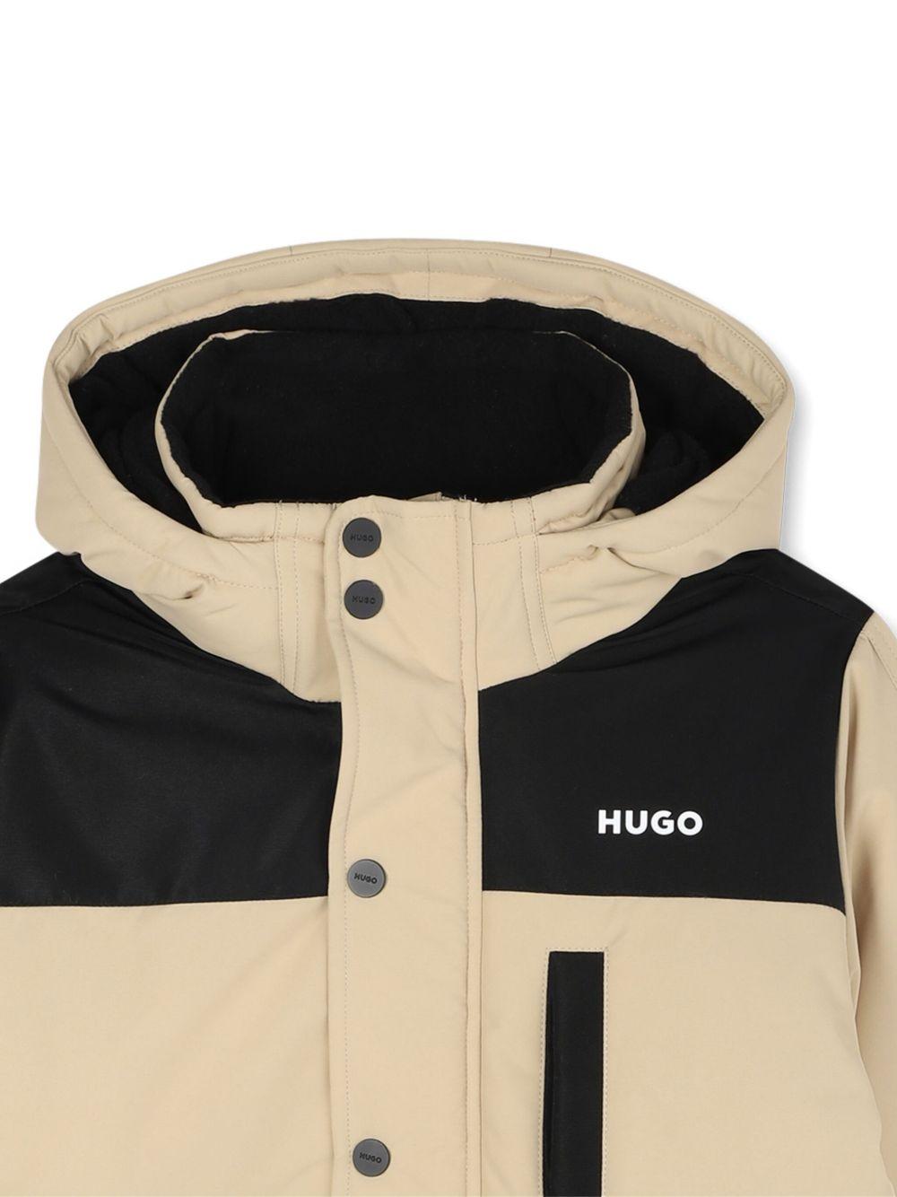 Giubbino per bambino Hugo Kids beige con design color - block - Rubino Kids