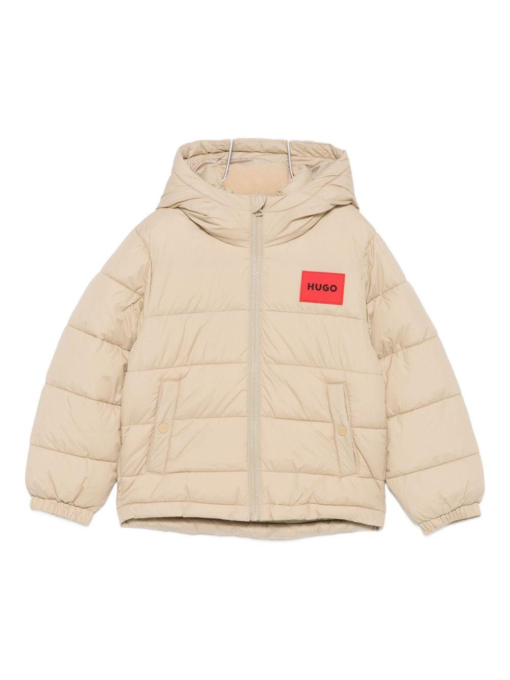 Giubbino per bambino Hugo Kids beige con dettaglio trapuntato - Rubino Kids